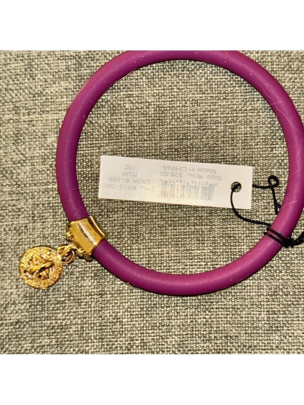 Marc By Marc Jacobs Purple and Gold Charm Bracelet